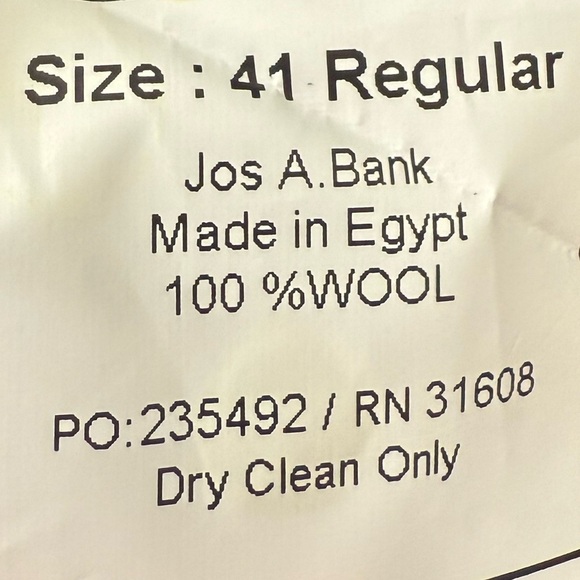 Jos. A. Bank 100% Wool Traveler Blazer Jacket Blue Men’s Size 41 Regular - Picture 3 of 11